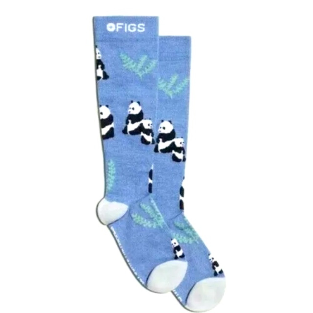 FIGS LE Save The Animals Panda Socks L Light Blue